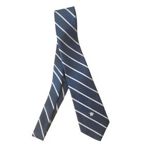 Christian Dior For Anheuser Busch Blue White Neck Tie Men’s Luxury Silk Tie